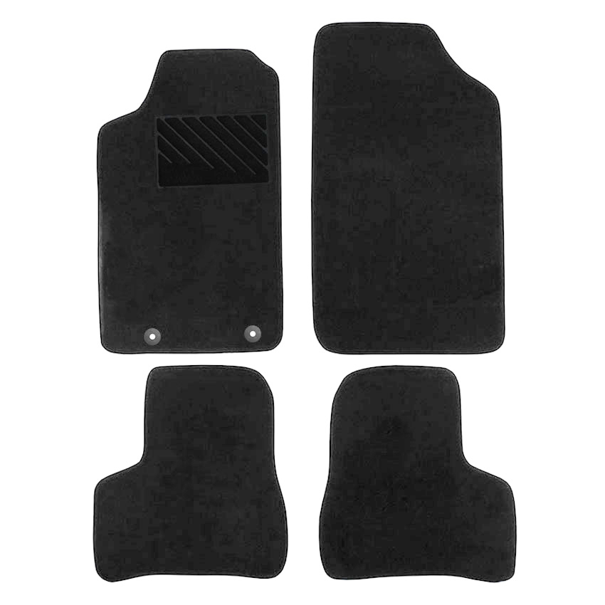 Μοκέτα Tuft ανθρακί για Peugeot 206 / 206+ με στρογγυλά κουμπώματα 4τμχ