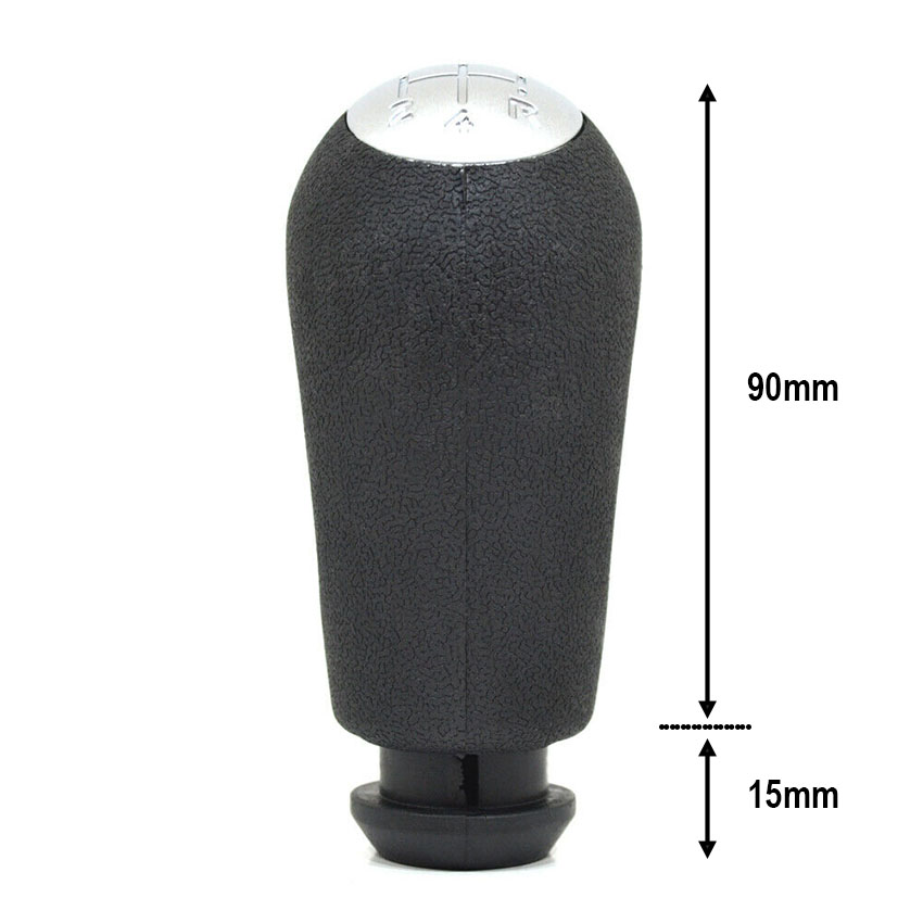 Πόμολο ταχυτήτων μαύρο-ασημί Renault Clio (III) / Kangoo (II) / Megane (II) / Scenic (II) / Dacia Sandero / Logan (5 ταχ.)