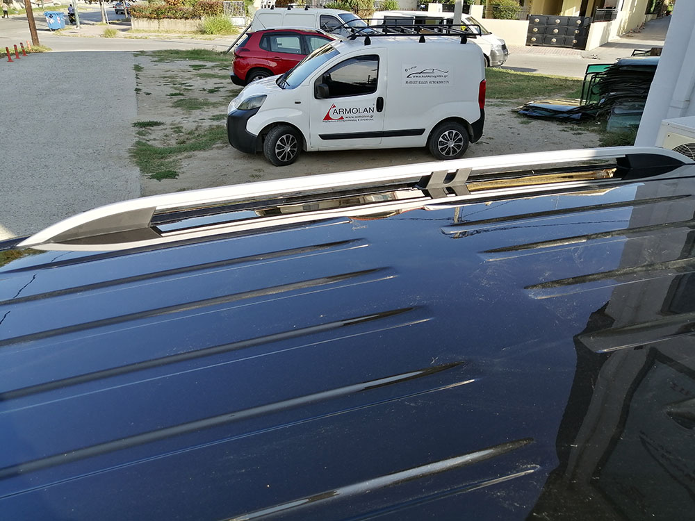 Ράγες οροφής ασημί για Citroen Berlingo (III) / Peugeot Partner / Rifter / Opel Combo (E) (SWB) 2τμχ