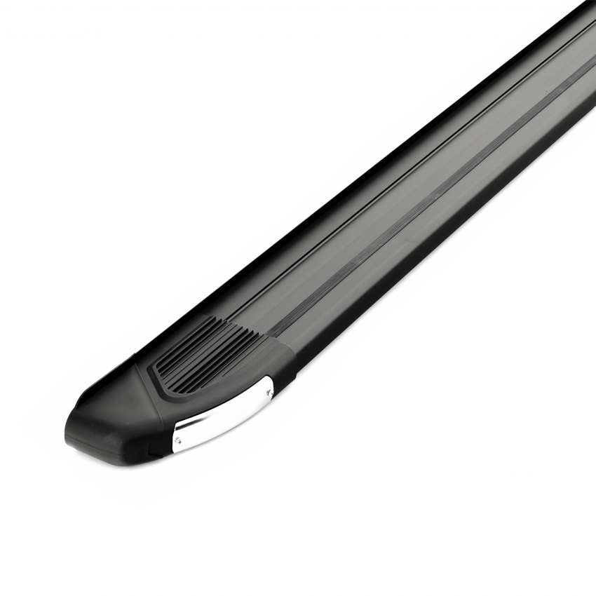 Σκαλοπάτια πλευρικά μαύρα Can Auto Brilliant Alu Strip 160cm 2τμχ