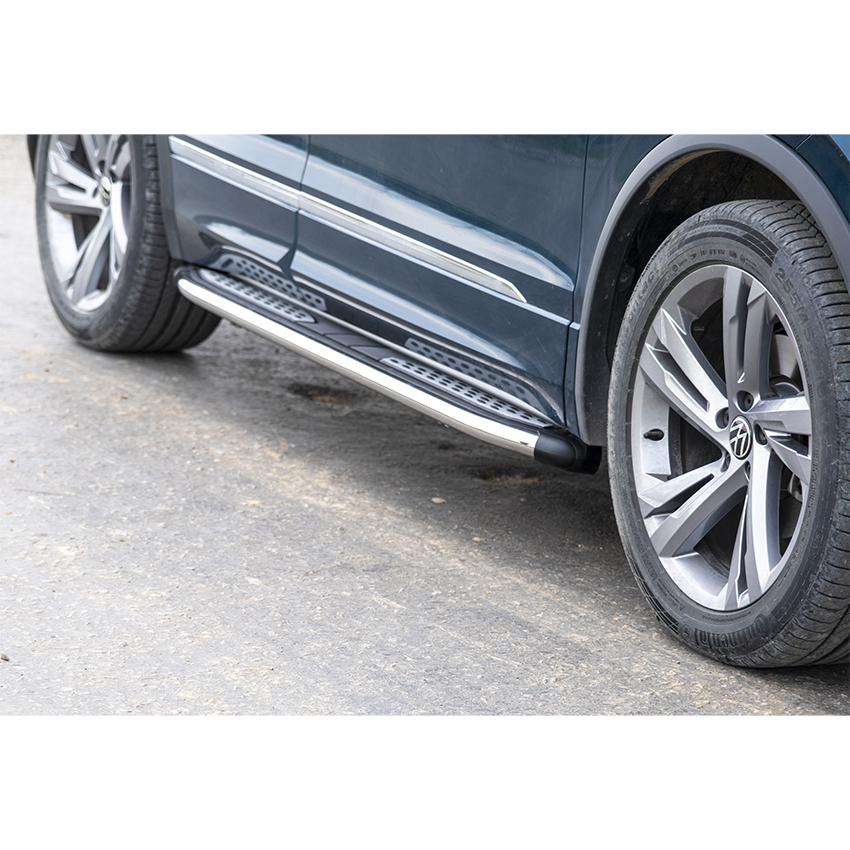 Πλευρικά σκαλοπάτια ασημί Can auto Plus 194 cm 2τμχ