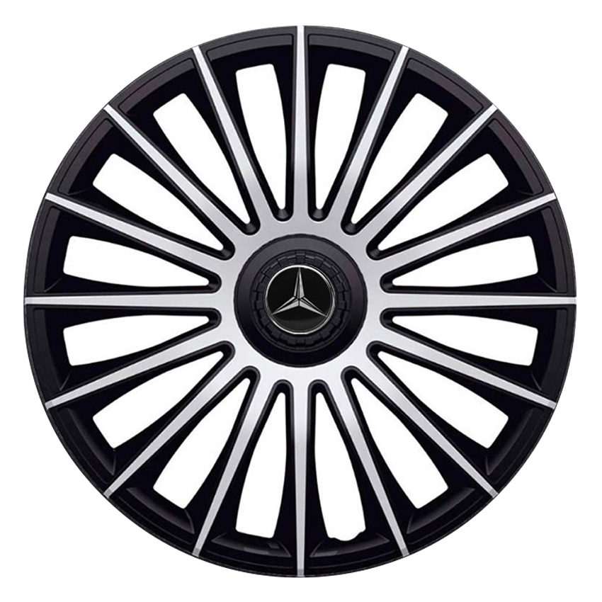Τάσια Austin Silver/Black 15" με σήμα Mercedes 4τμχ