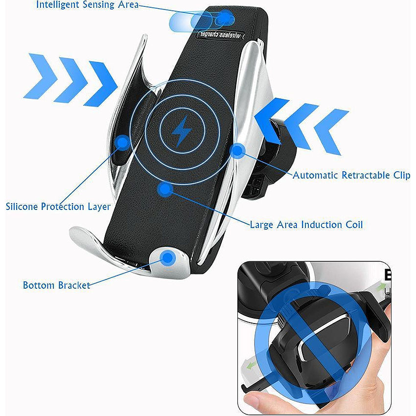 Βάση κινητού αεραγωγού / Ασύρματος φορτιστής Smart Sensor S5