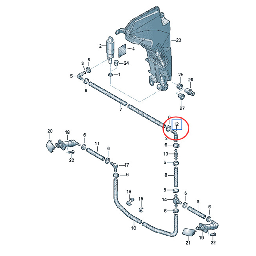Σύνδεσμος γωνιακός πλαστικός για VW Group 1τμχ