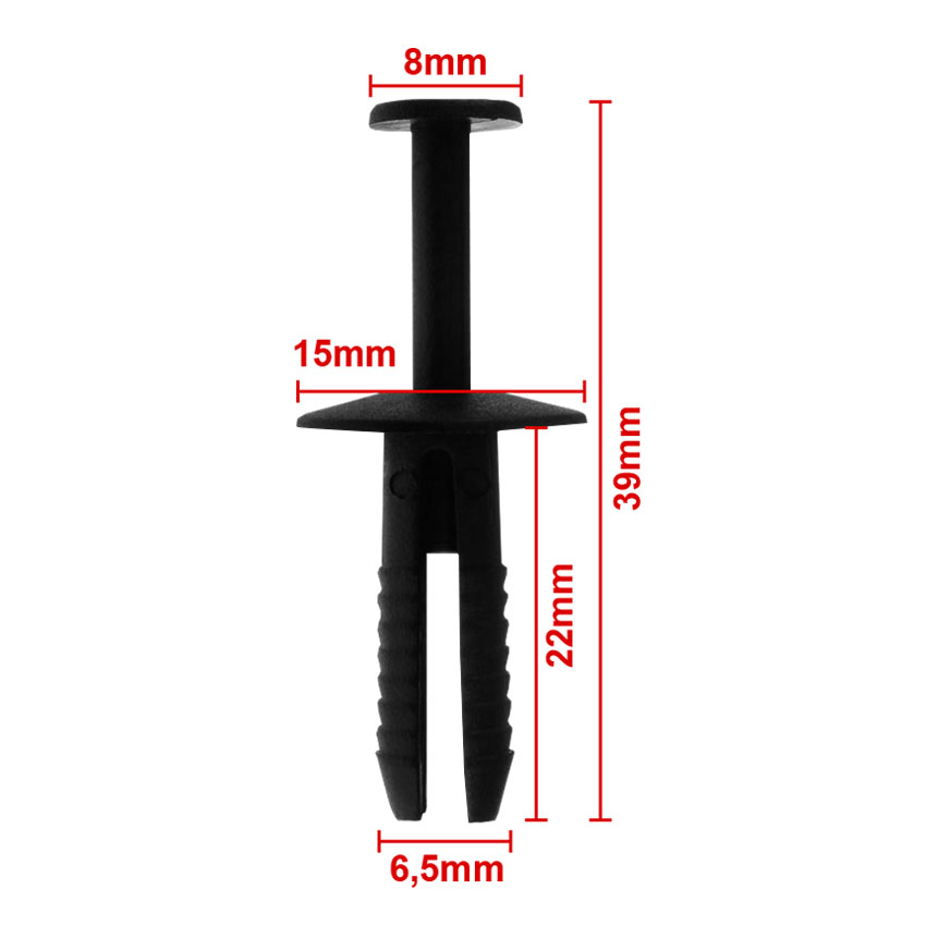 Κλιπ πόρτας - προφυλακτήρα BMW 3 Series (E30/E36/E46) / BMW 5 Series (E39) / BMW 7 Series (E38) / Z1 39mm (10τμχ)