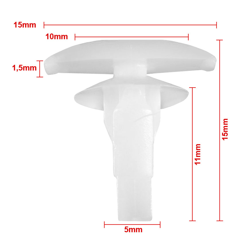 Κλιπ παρμπρίζ - πόρτας Toyota / Lexus / Mitsubishi / Honda / Subaru / Hyundai 15mm (10τμχ)