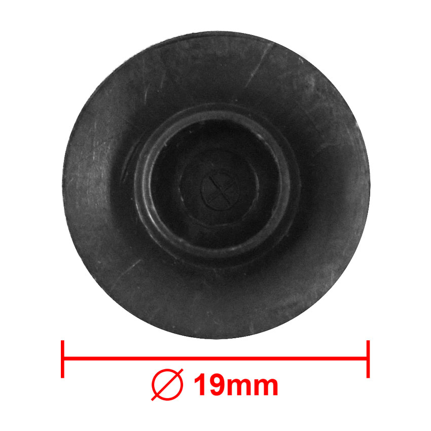 Κλιπ - τάπα Universal μαύρο Φ19mm (10τμχ)