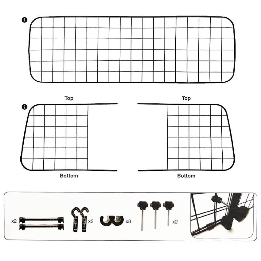 Διαχωριστικό πλέγμα πορτμπαγάζ μεταλλικό