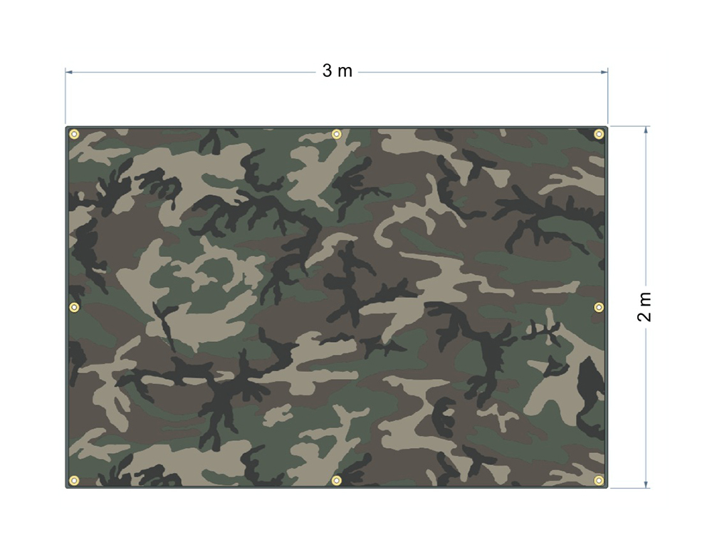 Σκηνή δάσους Tarpaulin Army αδιάβροχη 2x3m