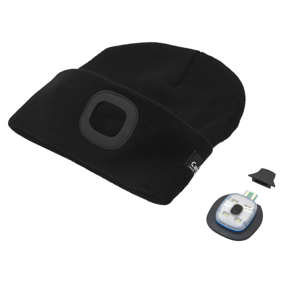 Σκούφος μαύρος με φακό LED