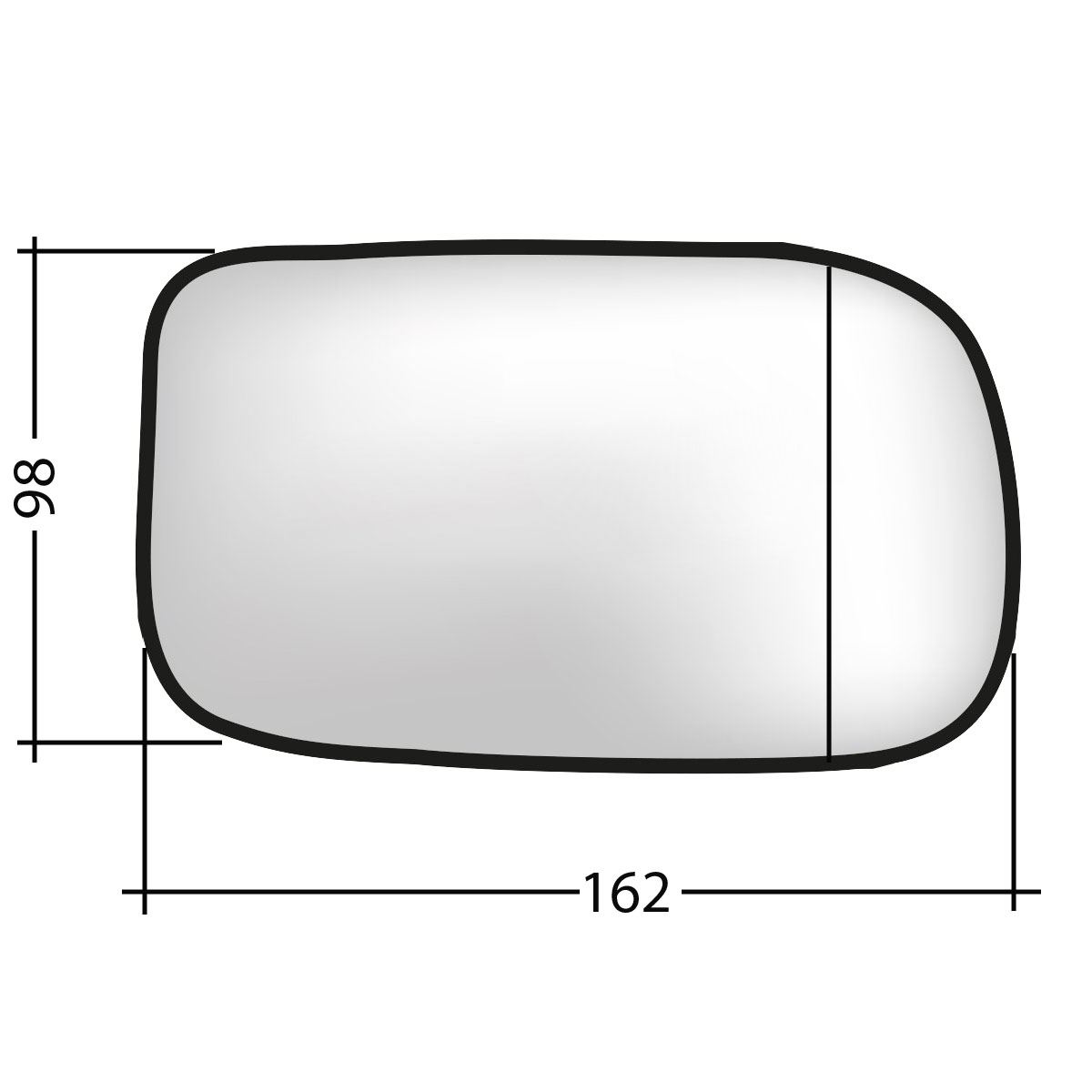 Δεξιό κρύσταλλο για Honda Civic / Accord