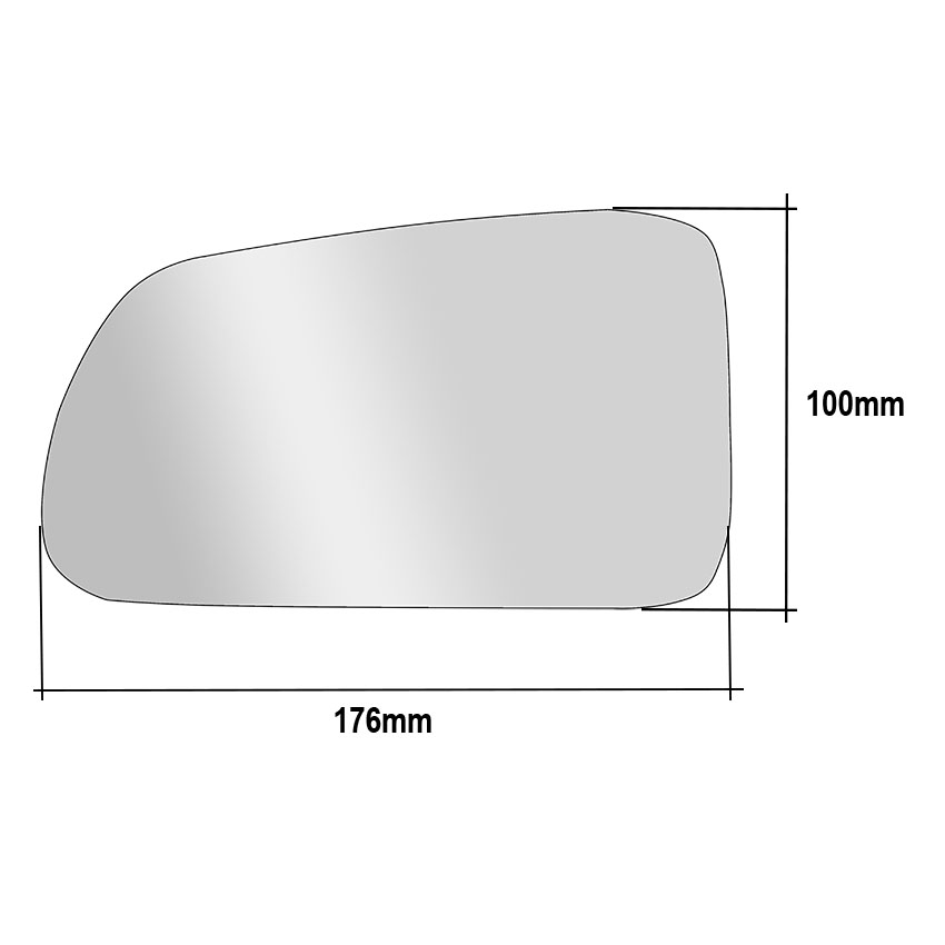 Αριστερό κρύσταλλο καθρέπτη για Kia Rio