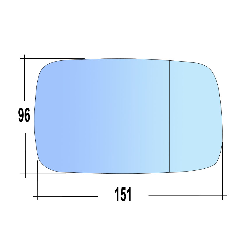 Αριστερό  μπλε κρύσταλλο για BMW SERIE 3/5