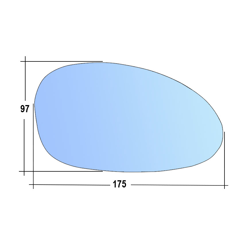 Δεξιό μπλε κρύσταλλο για BMW E60/Ε87/Ε90/Ζ4