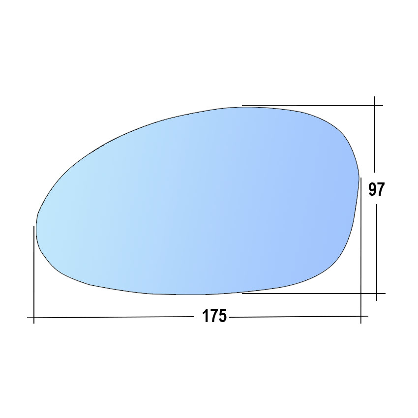 Αριστερό μπλε κρύσταλλο για BMW E60/E87/E90/Z4