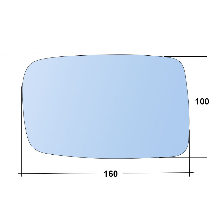 Αριστερό μπλε κρύσταλλο για BMW E46 Coupe