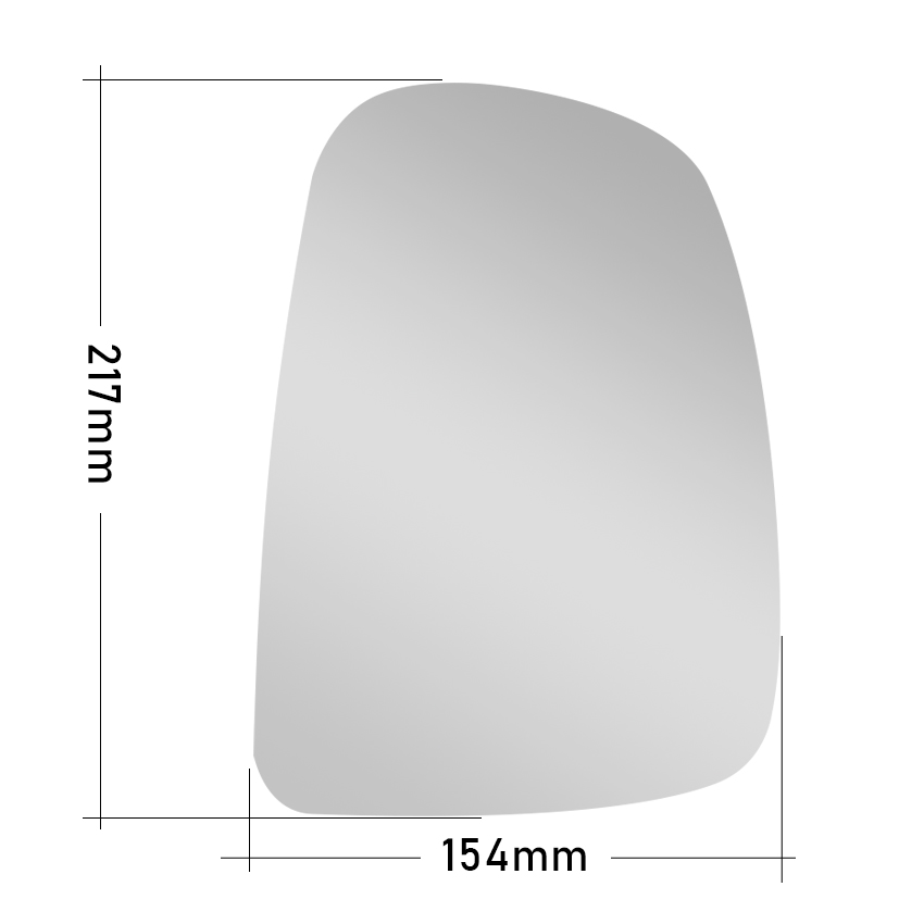 Κρύσταλλο καθρέπτη δεξί για Ford Transit II Facelift