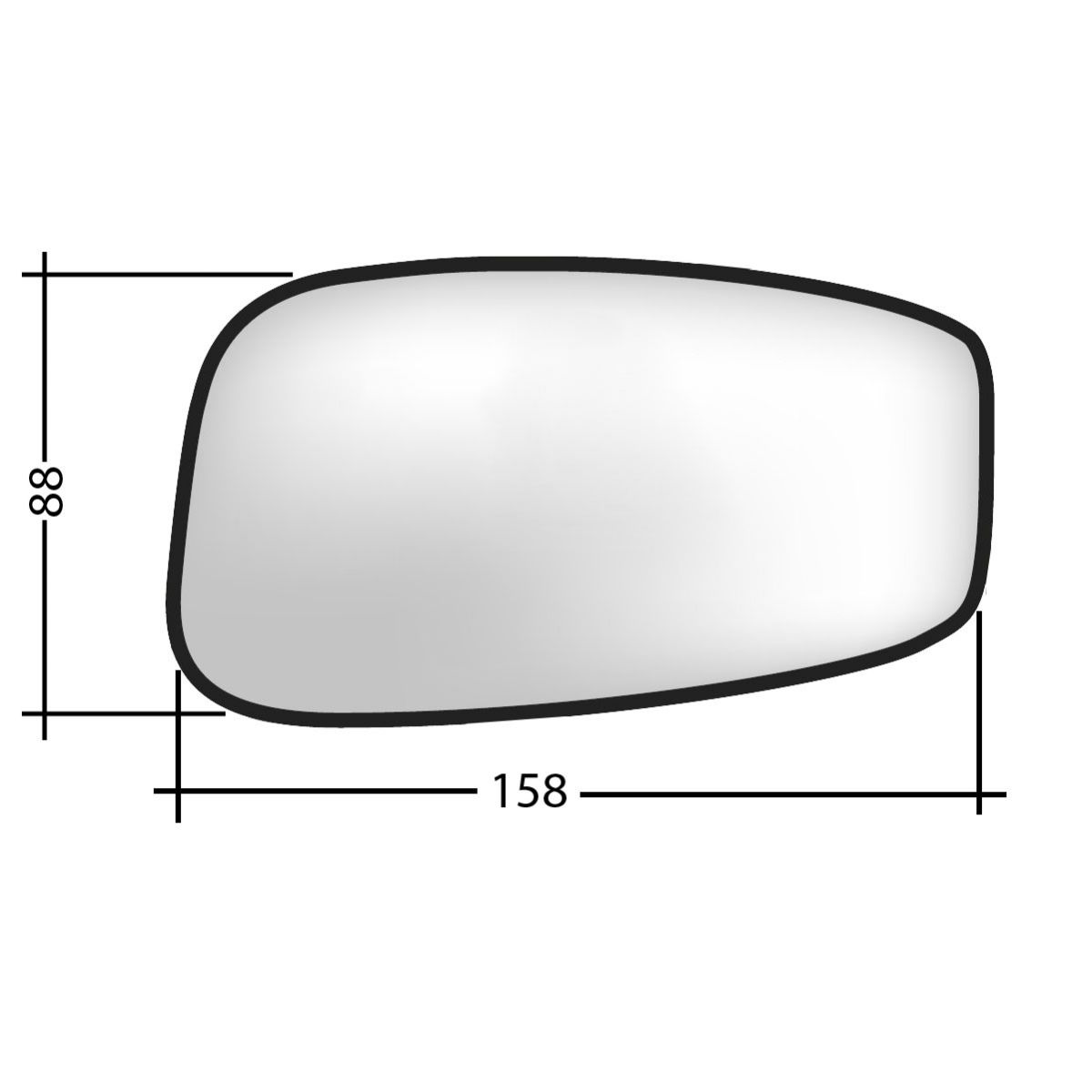 Δεξιό θερμ. κρύσταλλο για Idea / Stilo / Musa