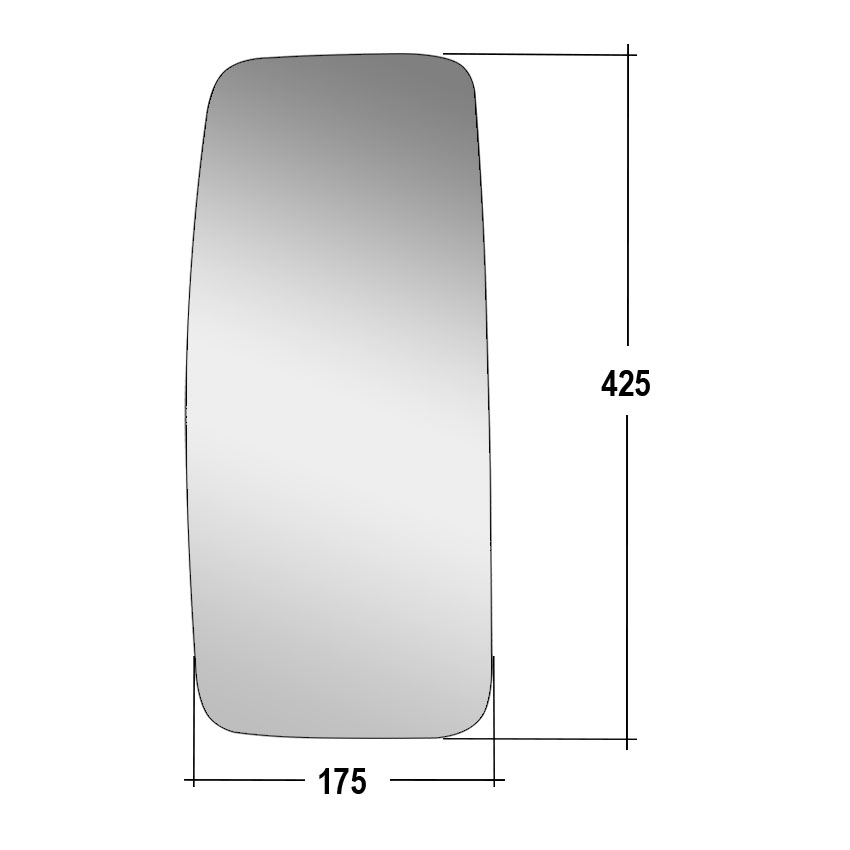 Κρύσταλλο καθρέπτη για Mercedes Atego 2 / Axor 2