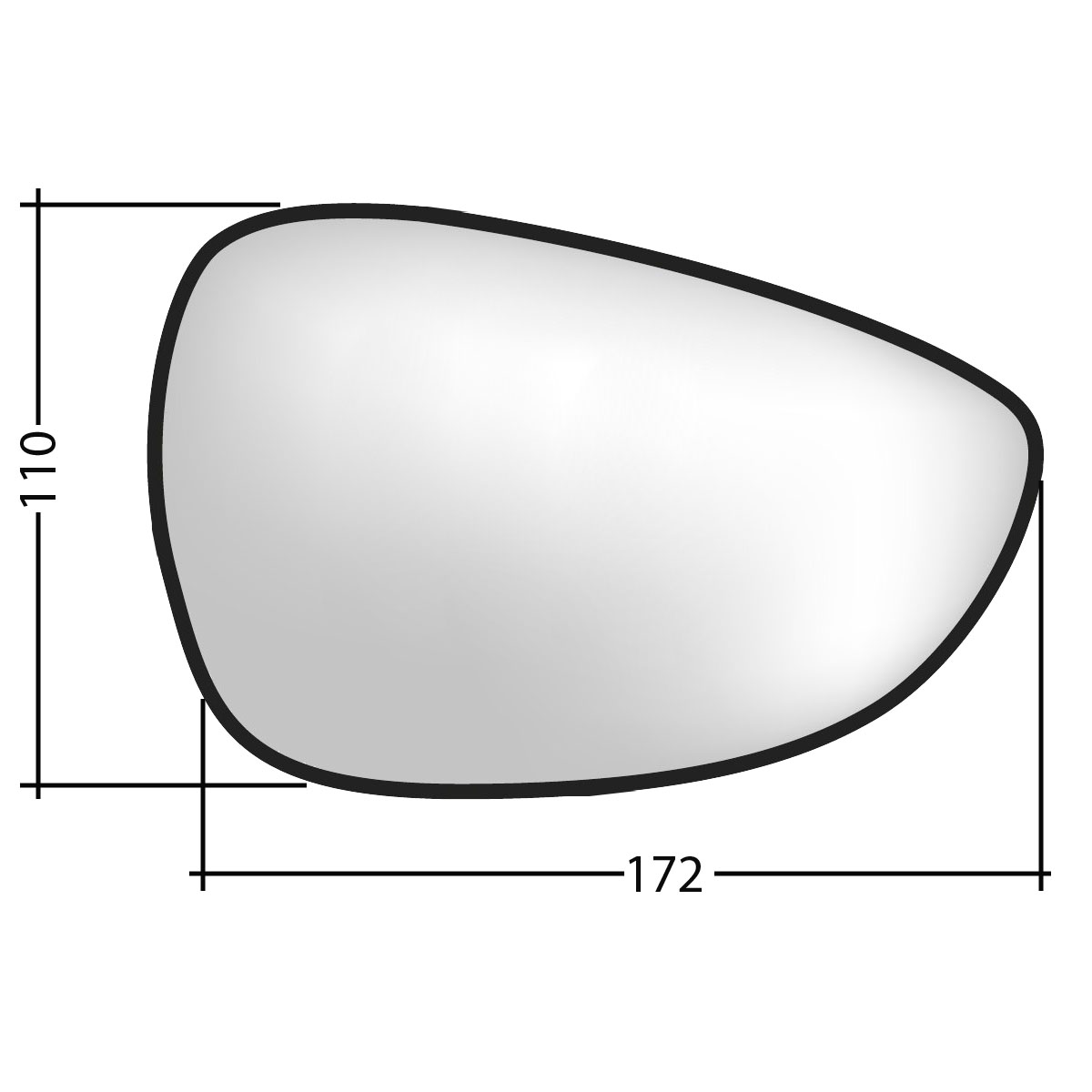 Δεξιό θερμ. κρύσταλλο για Ford B-Max / Fiesta