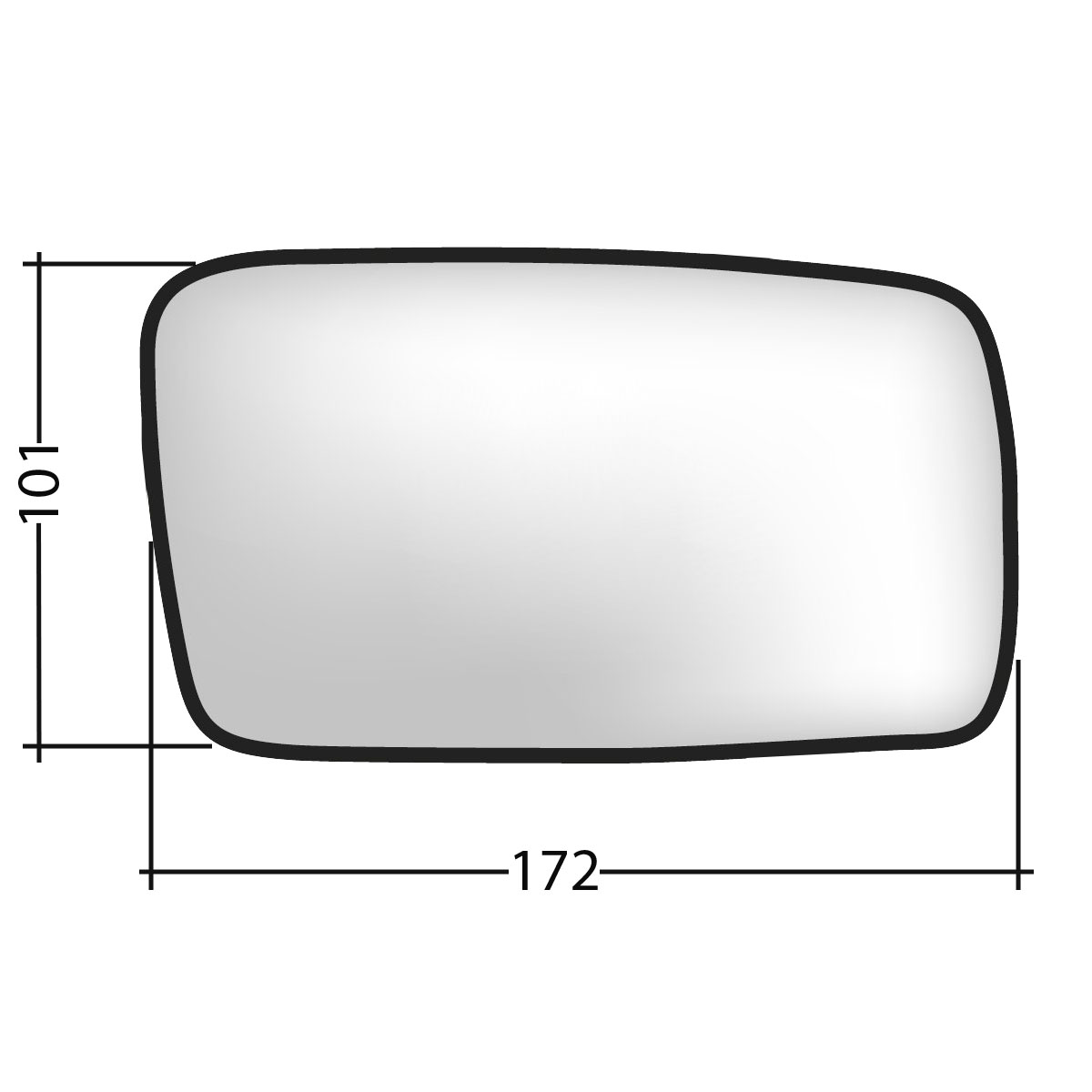 Δεξιό κρύσταλλο για Ford Sierra