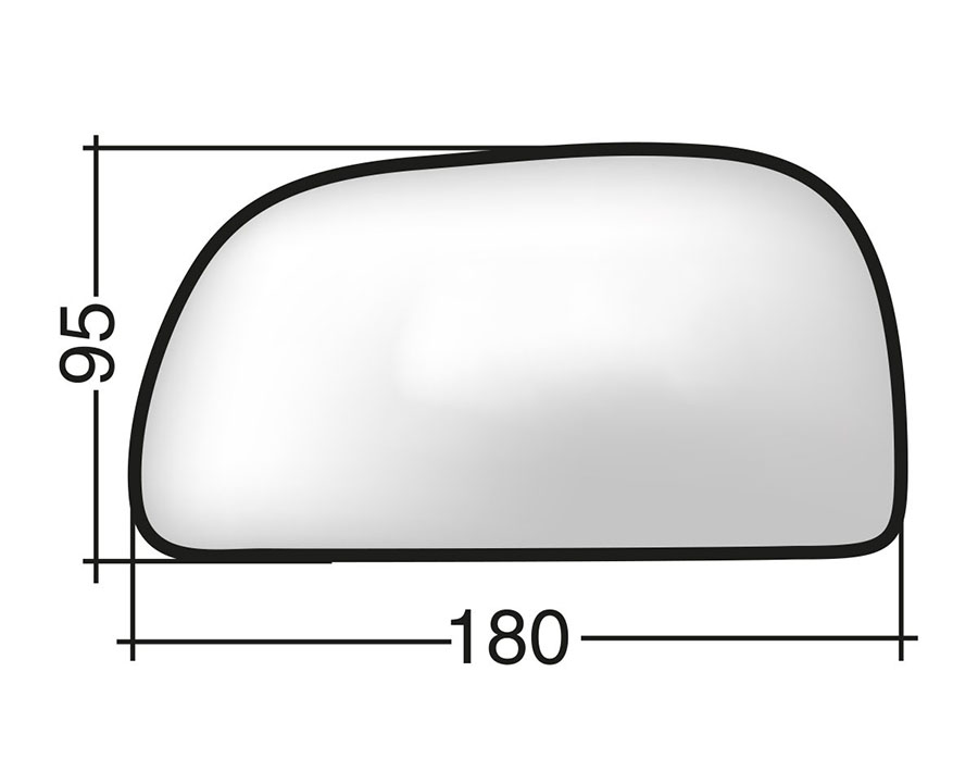 Αριστερό κρύσταλλο για Mitsubishi Colt V / Lancer / Space Star