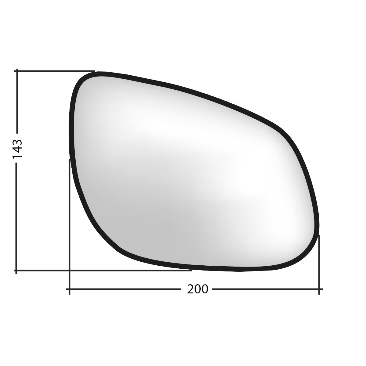 Δεξί κρύσταλλο για Porsche Cayenne (955)