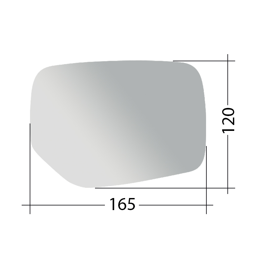 Δεξί κρύσταλλο καθρέπτη για Subaru Impreza II (GD/GG)