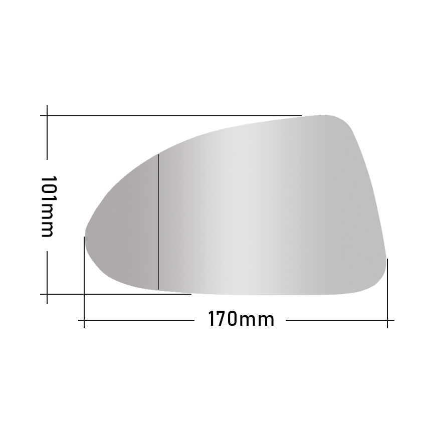 Αριστερό κρύσταλλο καθρέπτη για Opel Corsa D