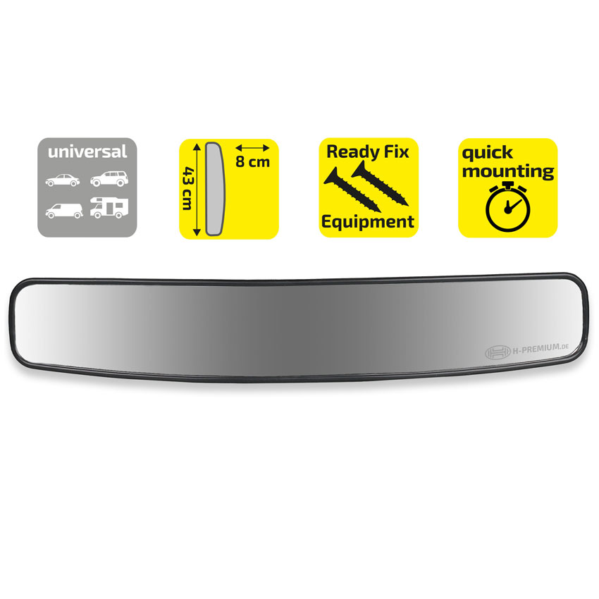 Εσωτερικός πανοραμικός καθρέπτης Heyner Panorama PRO 43x8cm