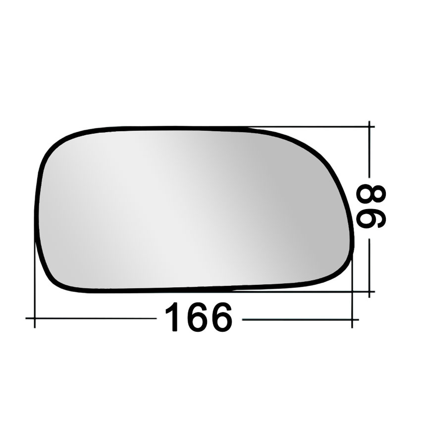 Δεξιό κρύσταλλο για Toyota Carina E (T19)