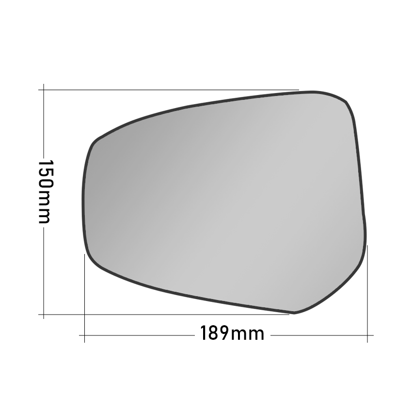 Κρύσταλλο καθρέπτη αριστερό θερμαινόμενο για Ford Transit Courier