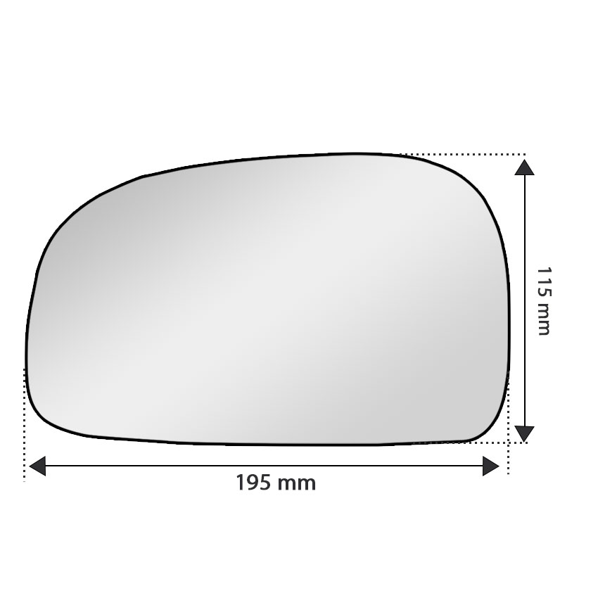 Αριστερό κρύσταλλο για Hyundai Santa Fe I
