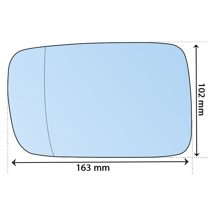 Αριστερό θερμ. μπλε κρύσταλλο για BMW E46 Coupe