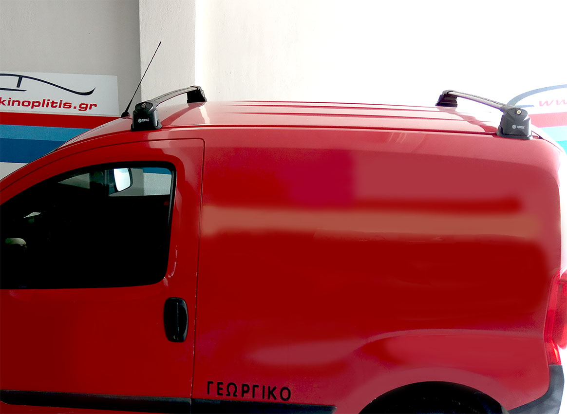 Μπάρες οροφής αλουμινίου με άκρα και κλειδαριά Turtle Air3 μαύρες 102-106cm