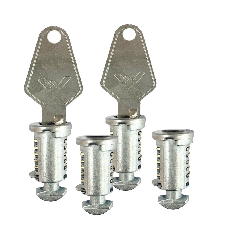 Κλειδαριές για μπάρες οροφής σιδήρου / αλουμινίου (2 κλειδιά) 4τμχ