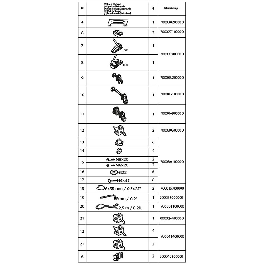 Βάση ποδηλάτων πορτ μπαγκάζ Menabo SHADOW για VW Transporter T6 (3 ποδηλάτων ή Fat Bikes)