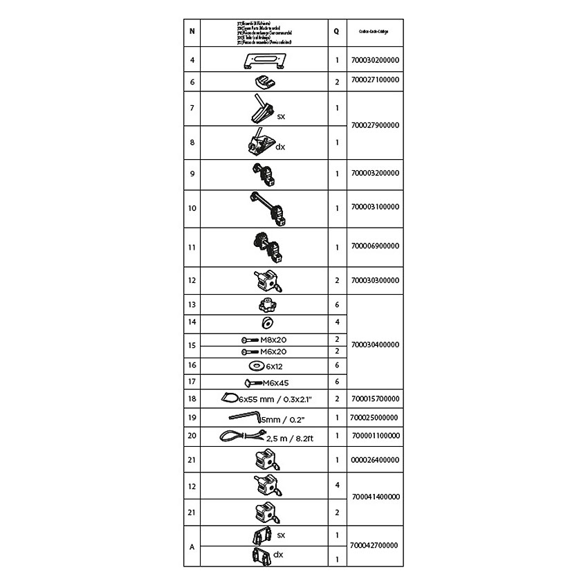 Βάση ποδηλάτων πορτ μπαγκάζ Menabo SHADOW για VW Caddy (3 ποδηλάτων ή Fat Bikes)