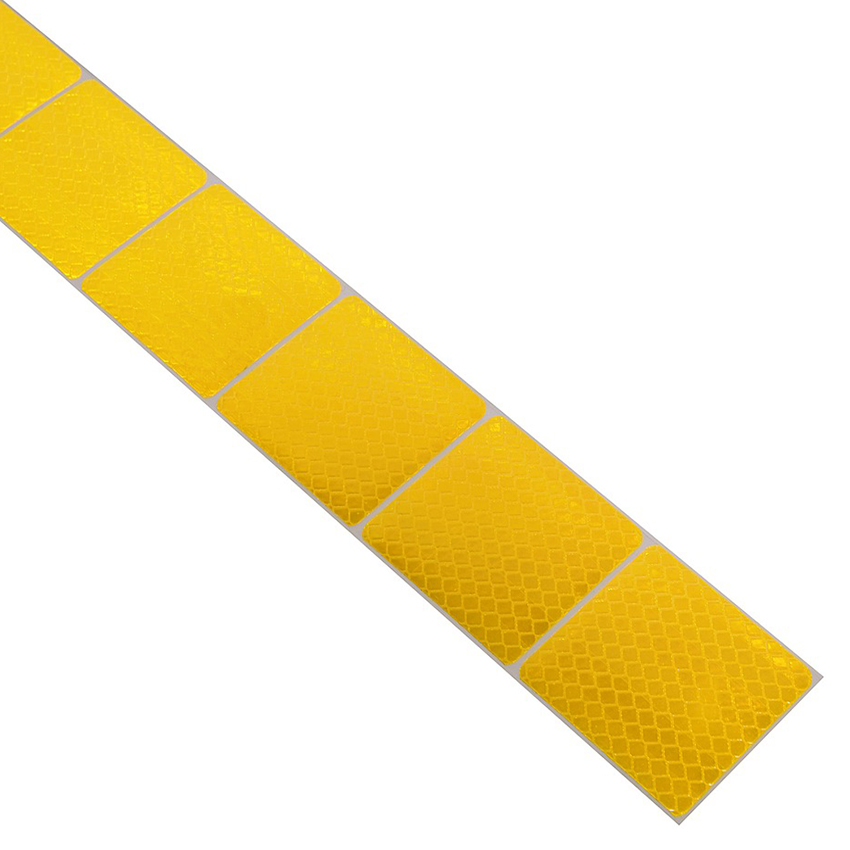 Αντανακλαστική αυτοκόλλητη ταινία κίτρινη διακεκομμένη 1m x 5cm