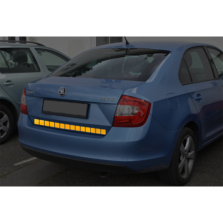 Αντανακλαστική αυτοκόλλητη ταινία κίτρινη διακεκομμένη 1m x 5cm