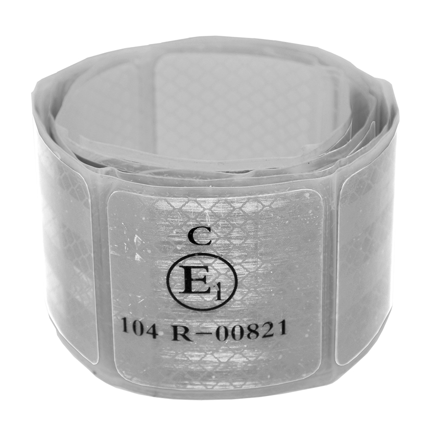 Αντανακλαστική αυτοκόλλητη ταινία λευκή διακεκομμένη 1m x 5cm