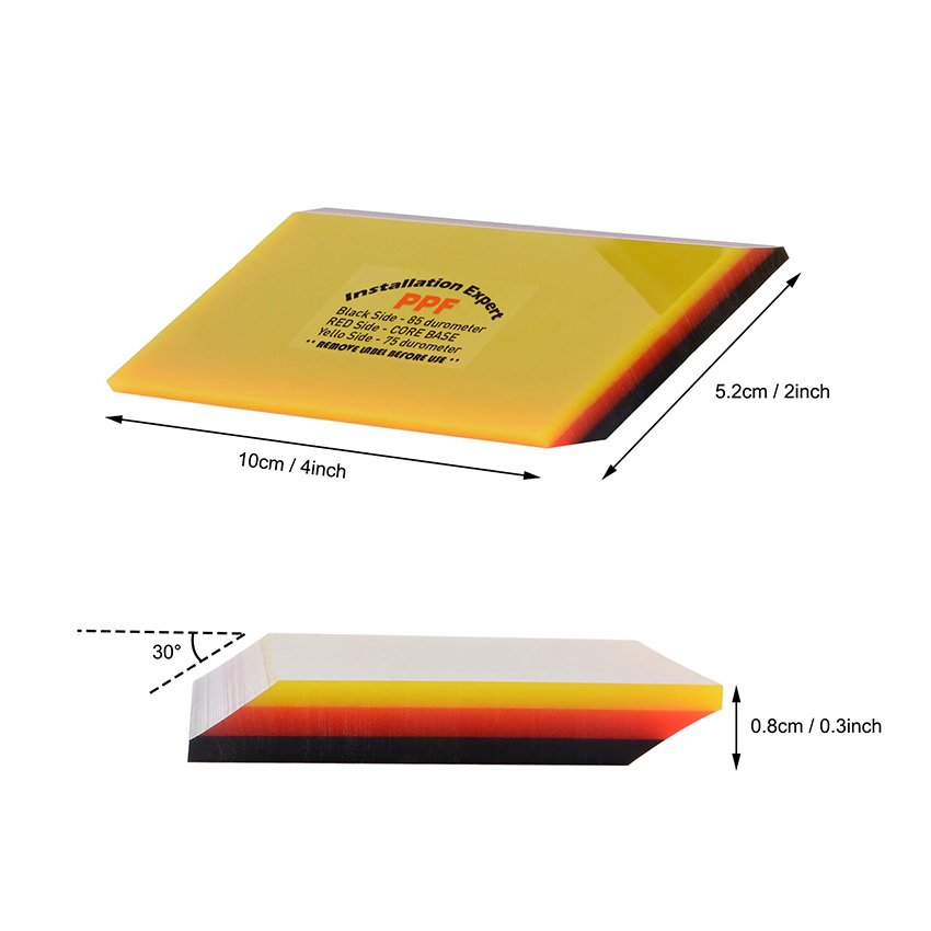 Μάκτρο PPF Rubber Squeegee 4'' διπλής όψης