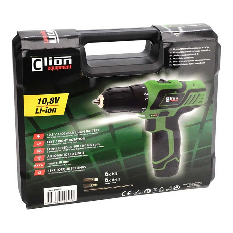 Επαναφορτιζόμενο δραπανοκατσάβιδο C-LION 10,8V Li-ion